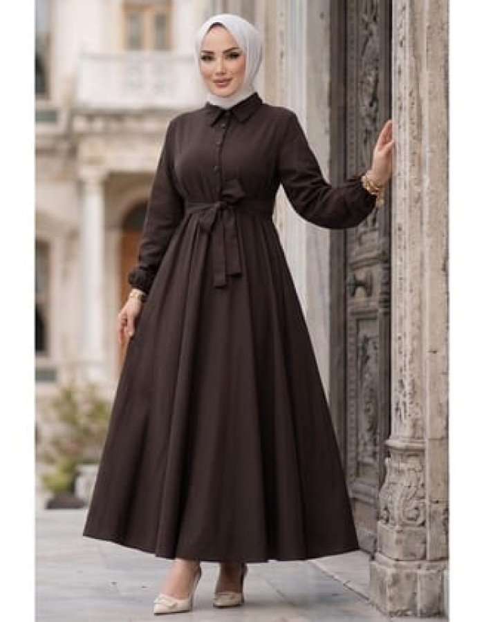 Kuşaklı Mevlana Elbise Acı Kahve HM2105