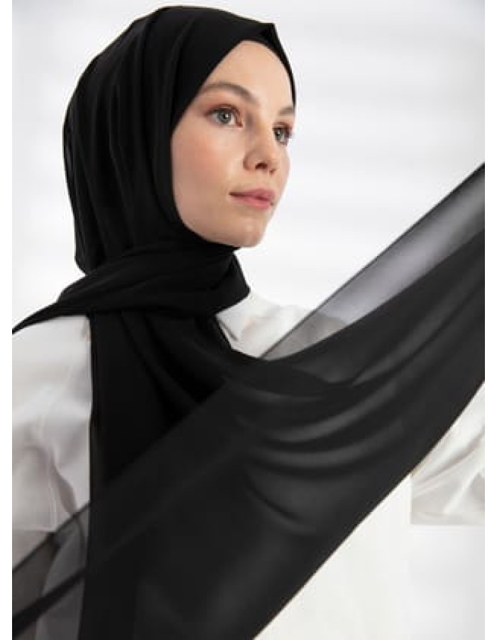 Şifon Şal - Siyah - Pure Scarfs