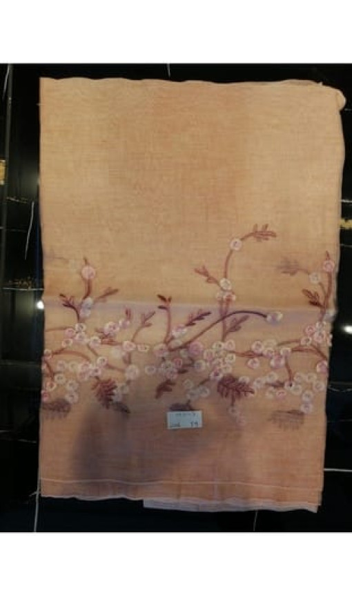 Organze Nakış İthal İpek Cotton Seri Şal Askısı ile Birlikte 90X200 cm Yeşil