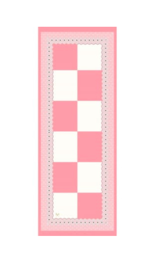 Geometrik Desen Dora Saten Seri Şal Askısı İle Birlikte 75x200 Pembe